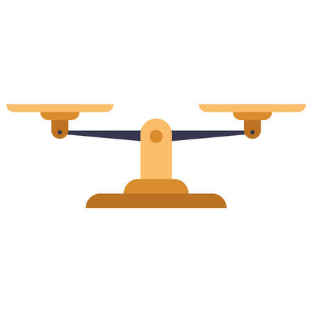 golden measure balance equality iconのイラスト素材