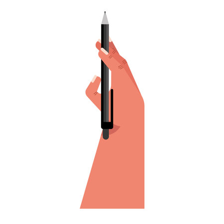 hand writing with pen iconのイラスト素材