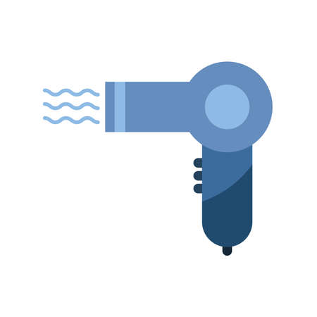 hair dryer tool blue iconのイラスト素材
