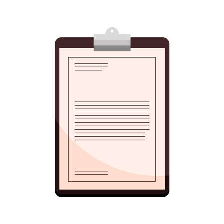 clipboard with document paper iconのイラスト素材