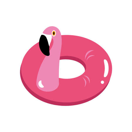 flamingo pink float travel accessoryのイラスト素材