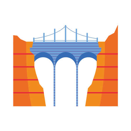 bridge in peaks scene iconのイラスト素材