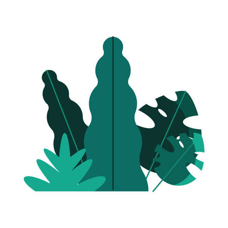 green leafs plants nature iconのイラスト素材