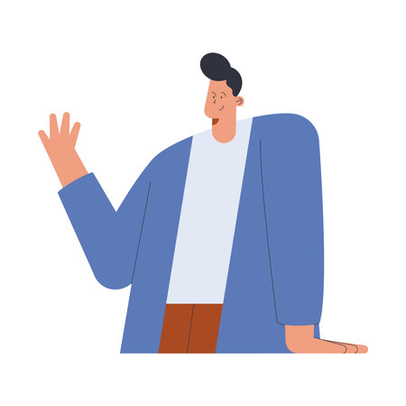 elegant young man avatar character