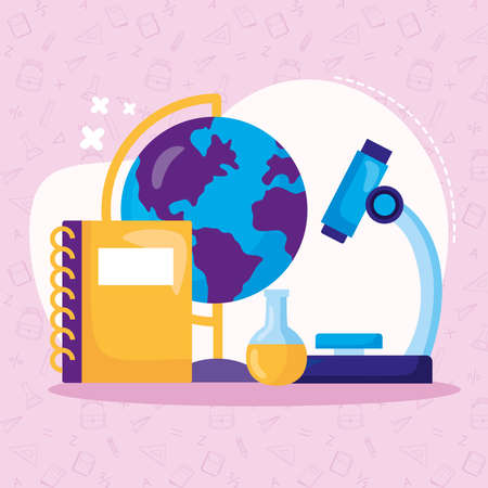 notebook and education icons designのイラスト素材
