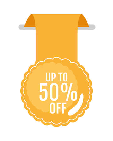 up to fifty percent offのイラスト素材