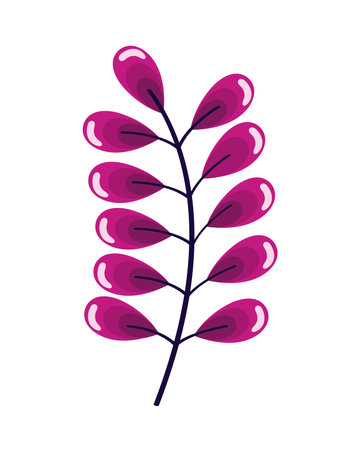 branch stem with leavesのイラスト素材