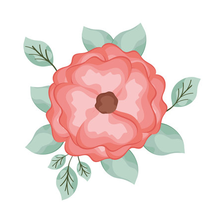 red watercolour flowerのイラスト素材