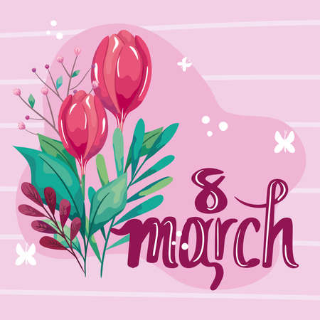 card for march 8のイラスト素材