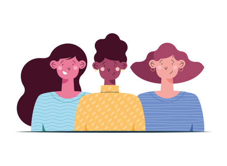 group people cartoon icon flatのイラスト素材
