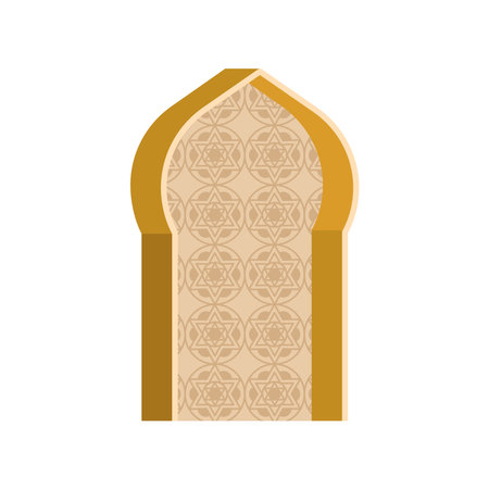 arch door golden islamic iconのイラスト素材