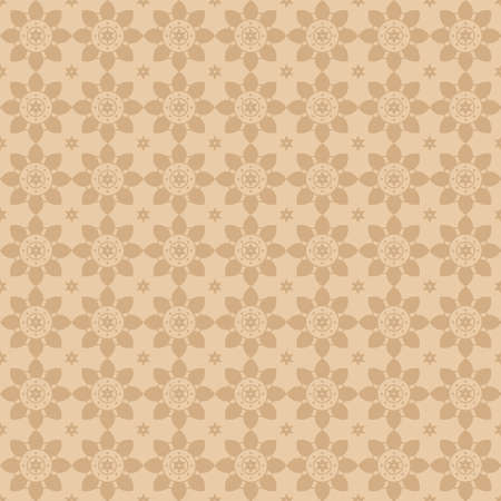 beige mandalas pattern decorative backgroundのイラスト素材