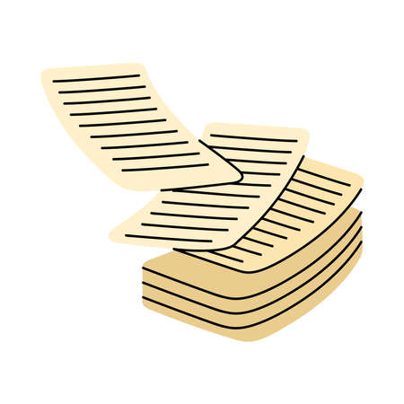 paper documents sheets files iconsのイラスト素材