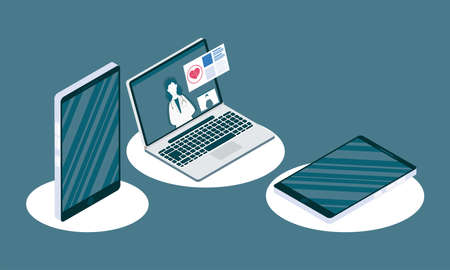 medical services set three iconsのイラスト素材