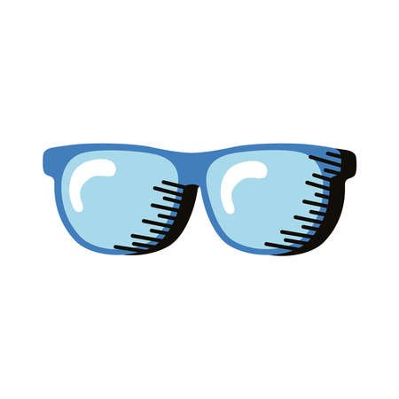 blue sunglasses accessory optical iconのイラスト素材