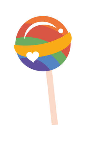 lollipop with lgtbi flag iconのイラスト素材