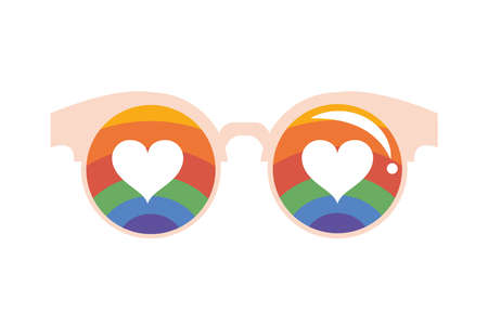 sunglasses with lgtbi flag iconのイラスト素材
