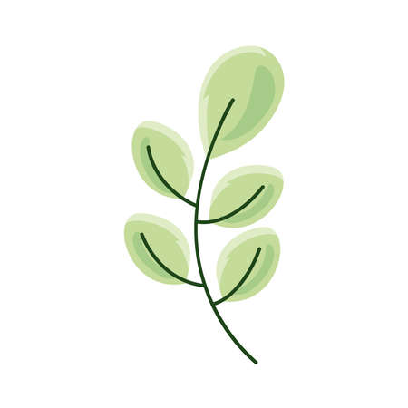 green leafs branch nature iconのイラスト素材