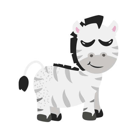 cute zebra animal tender characterのイラスト素材