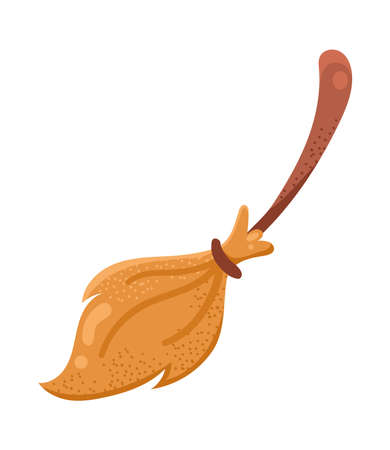witch broom accessory isolated iconのイラスト素材