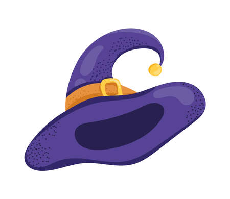 purple witch hat accessory iconのイラスト素材