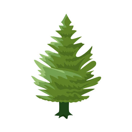 pine tree painted nature iconのイラスト素材
