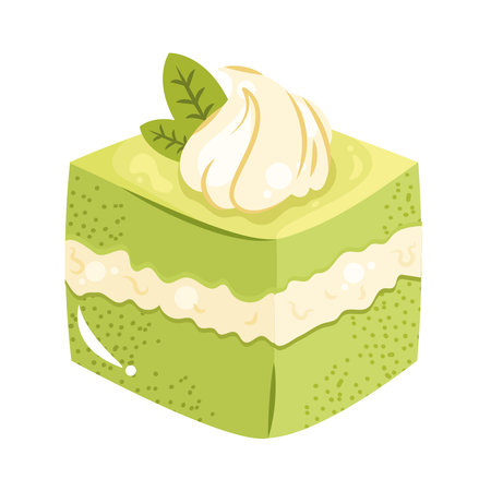 cake with tea cream icon