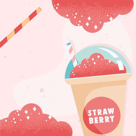 iced bubble milk tea productのイラスト素材