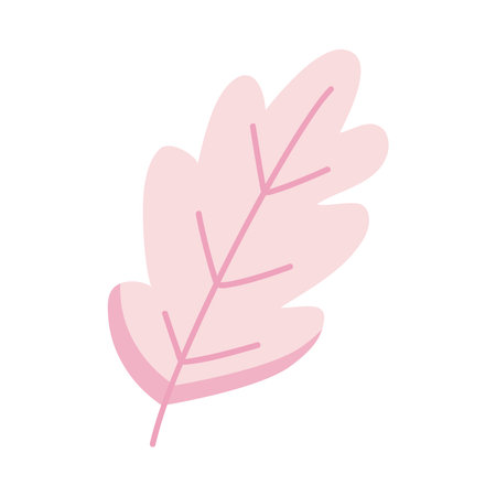 pink ecology leaf plant iconのイラスト素材