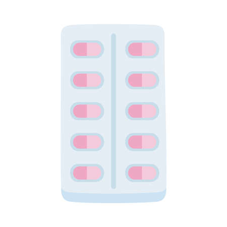 pink capsules drugs medical iconのイラスト素材