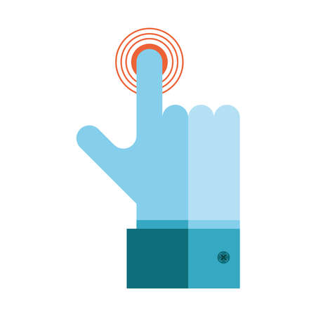 hand human touching isolated iconのイラスト素材