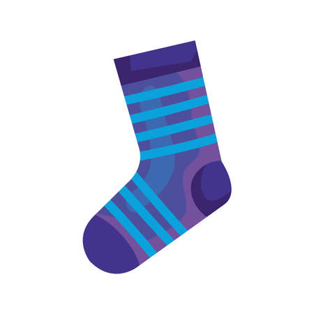 sock blue colorのイラスト素材