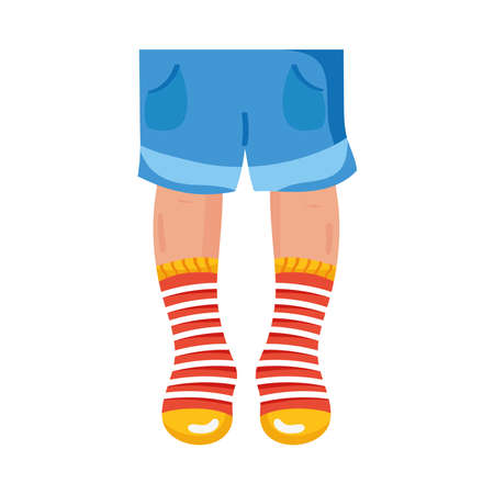 legs kid with socksのイラスト素材