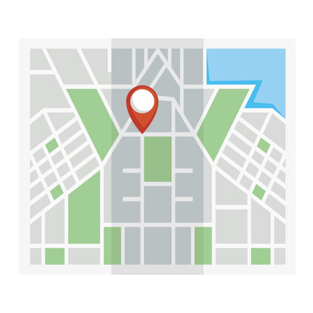 paper map with pin location