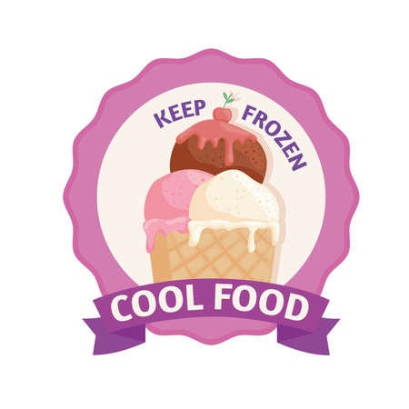 cool food emblemのイラスト素材