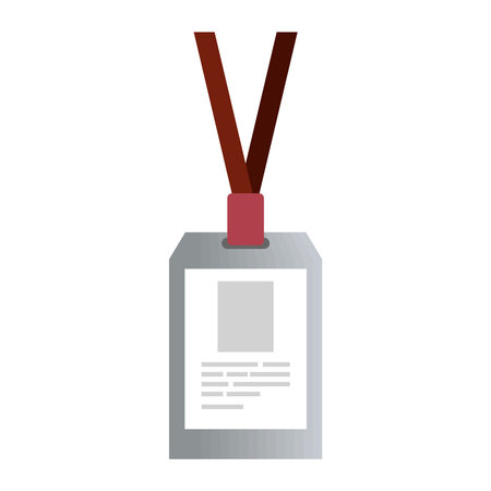 id badge branding mockupのイラスト素材