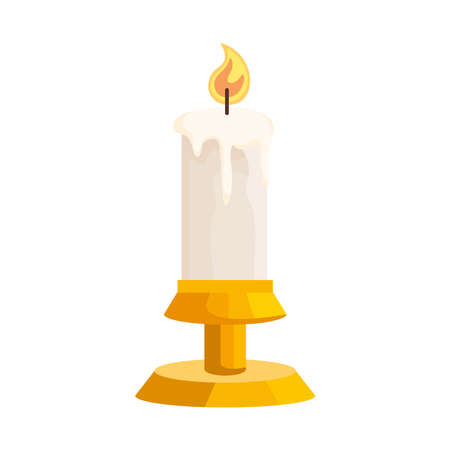 candle in chandelier goldenのイラスト素材