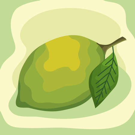 lemon fresh fruit labelのイラスト素材