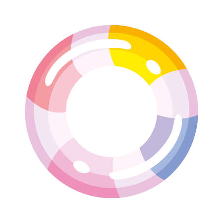 colorful float ringのイラスト素材