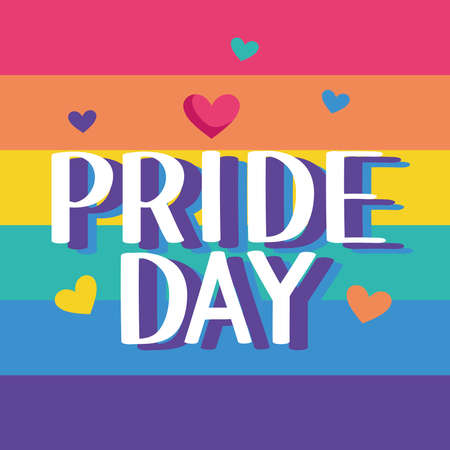 pride day letteringのイラスト素材