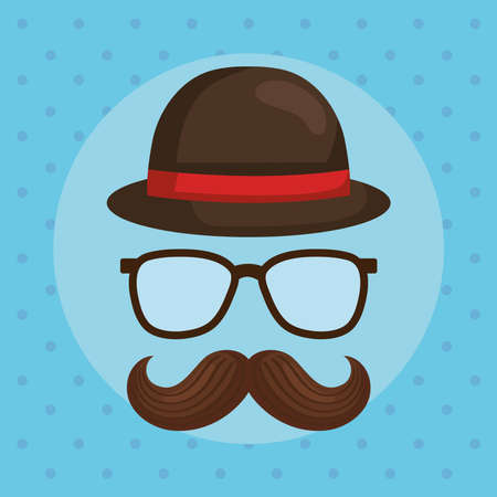 hipster facial accessoriesのイラスト素材