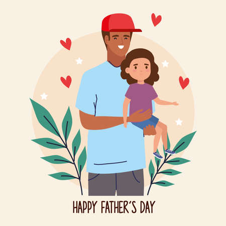 happy fathers day cardのイラスト素材