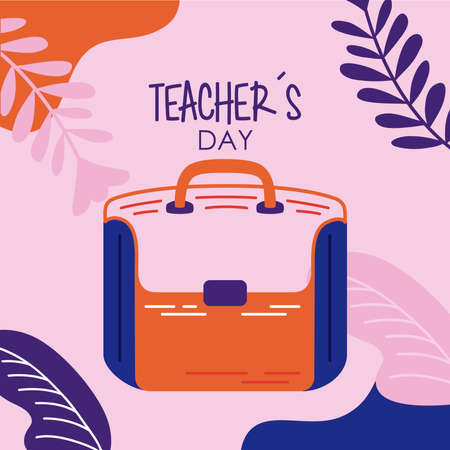 teachers day lettering card with portfolioのイラスト素材