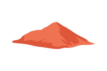 desert hill icon isolated flatのイラスト素材