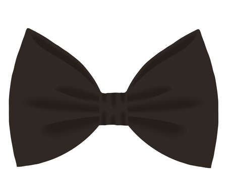 elegant black bowtie accessory iconのイラスト素材