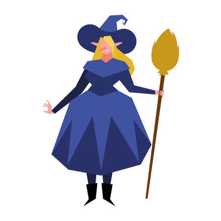 witch magical creature icon isolatedのイラスト素材