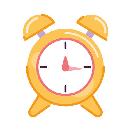 yellow alarm time clock iconのイラスト素材