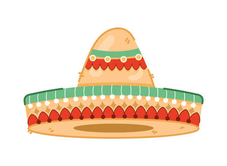 mexican culture hat traditional iconのイラスト素材