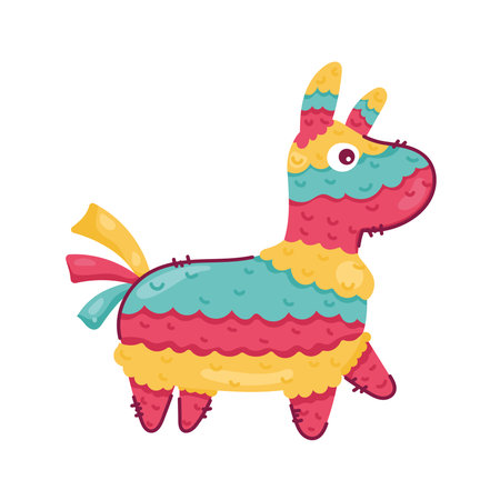 mexican culture pinata decorative iconのイラスト素材