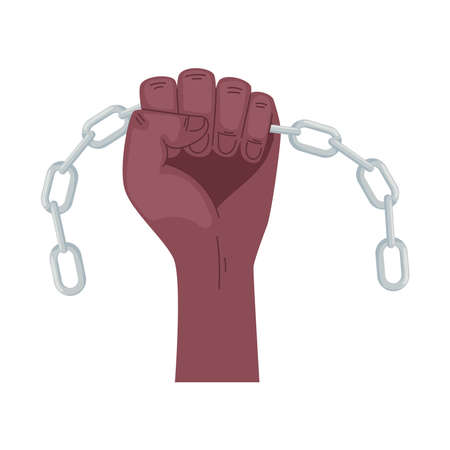 afro slave handのイラスト素材